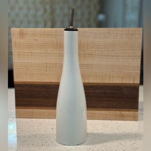 Ceramic bottle with removable pour spout, can be used for EVOO or dish soap